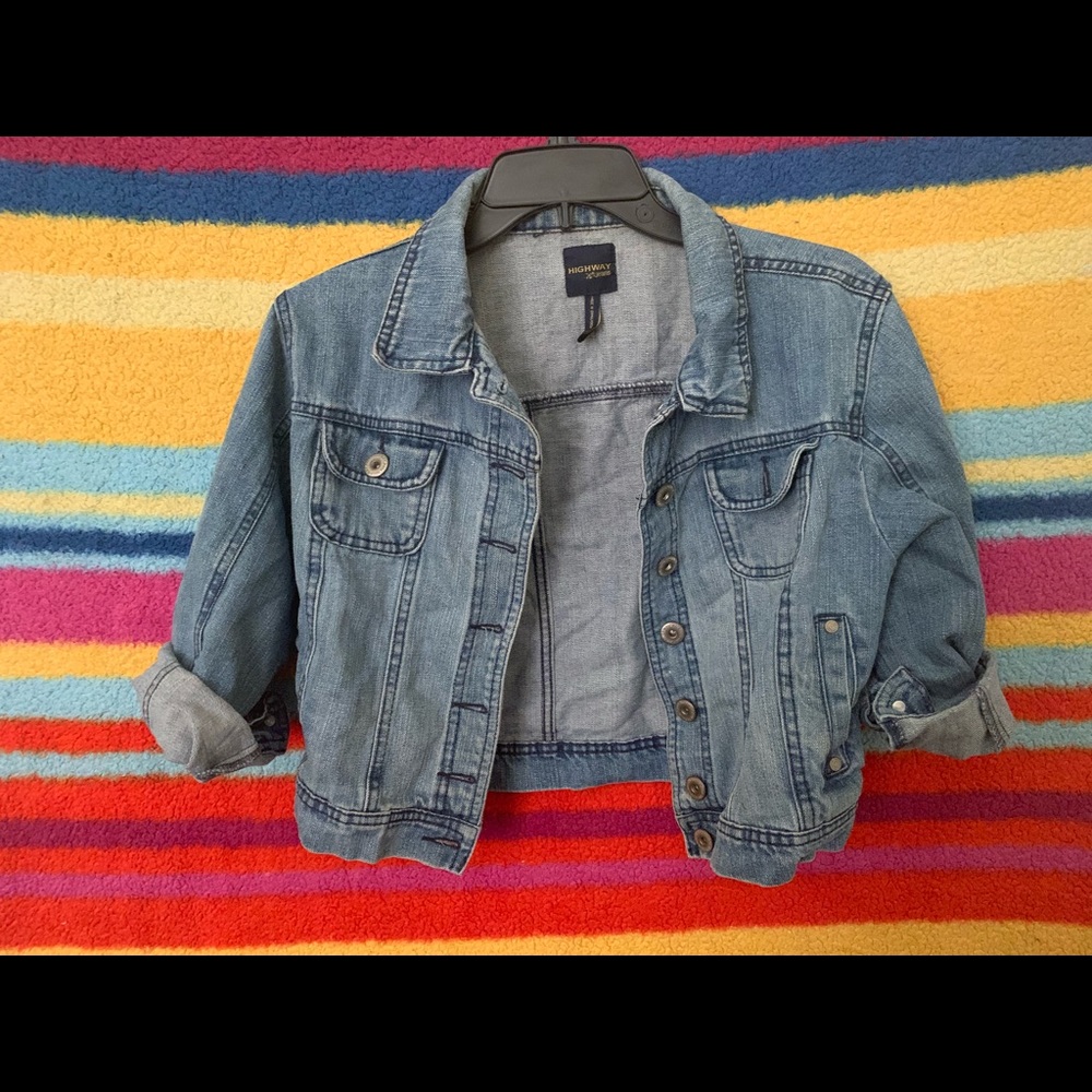 Cropped denim jacket❗️